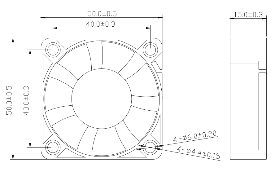 5015 12v dc fan  (图2)